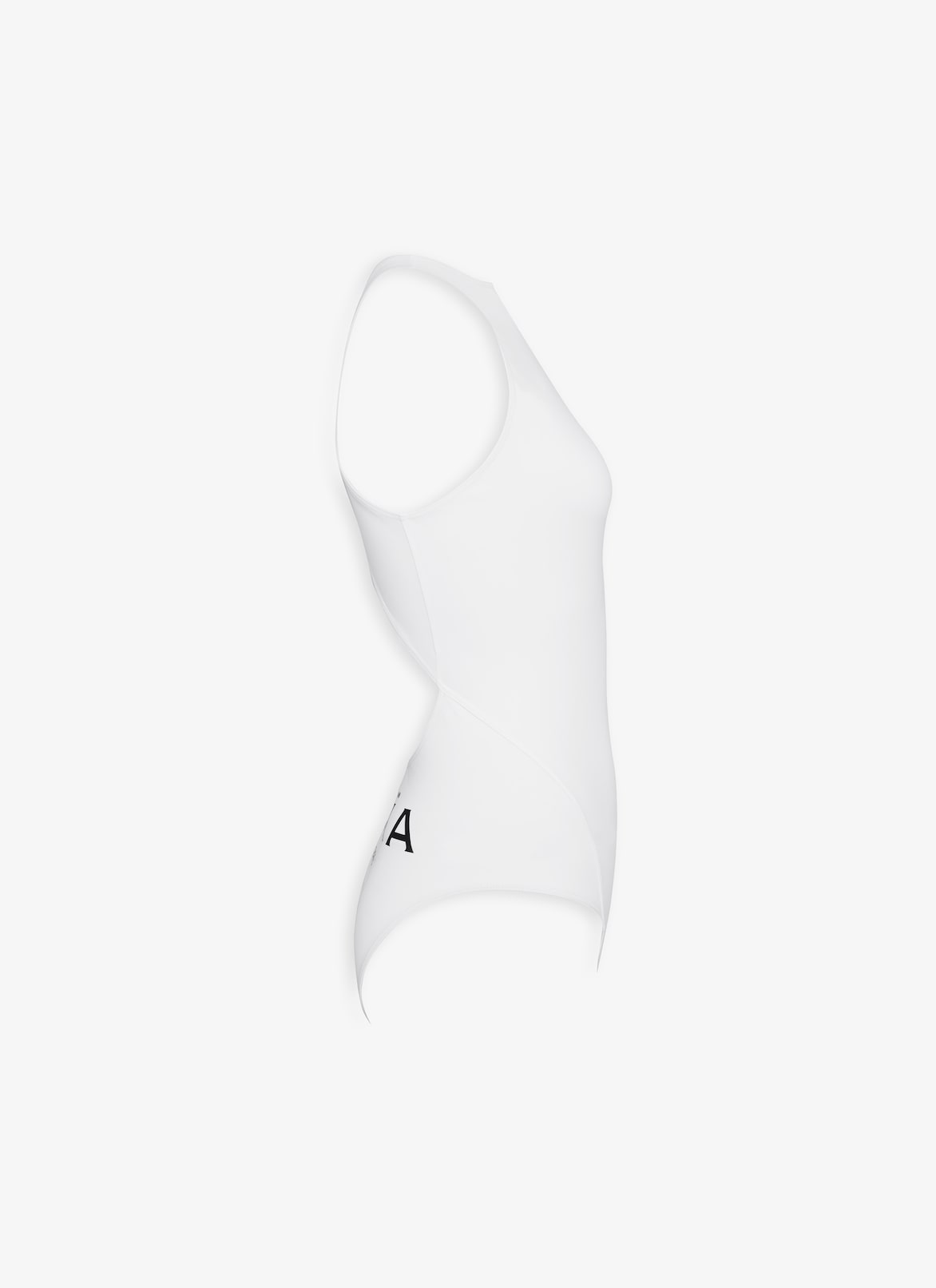 HALTERNECK ALAIA SWIMSUIT IN JERSEY ALAÏA WHITE HALTERNECK ALAIA SWIMSUIT IN JERSEY